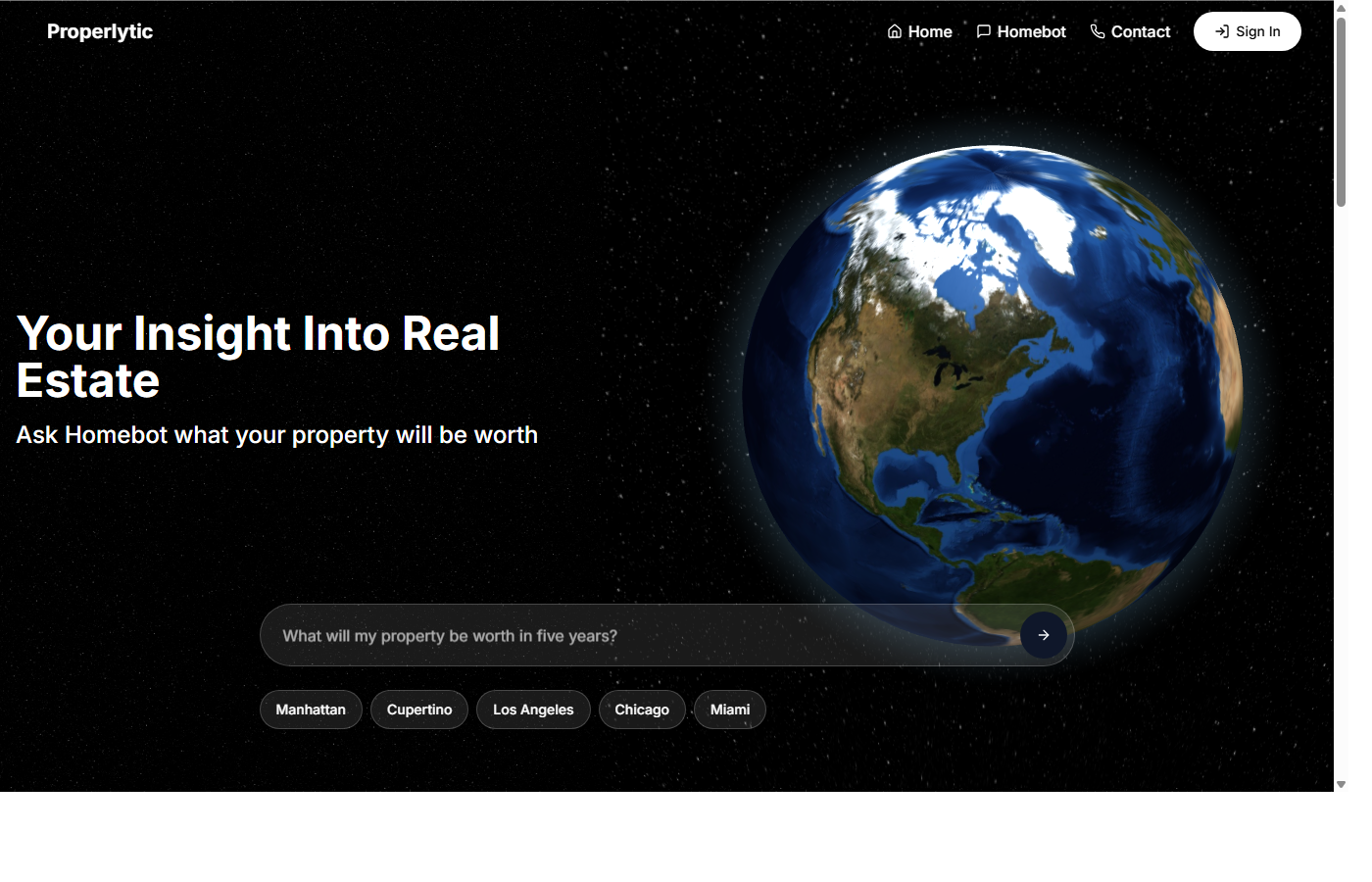 Properlytic site screenshot